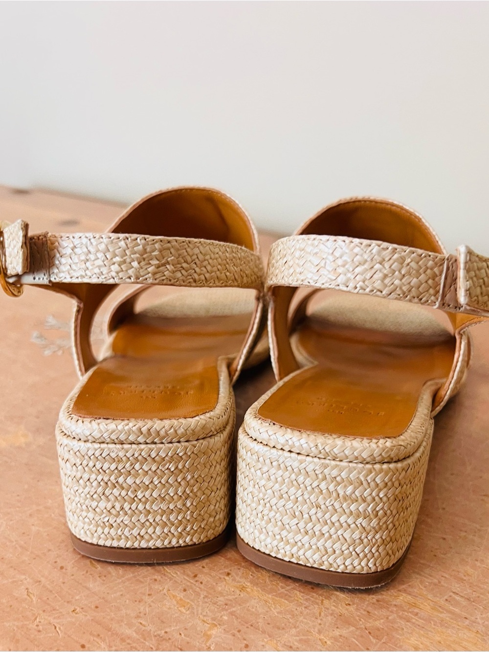Sezane Lyana Sandals Natural Woven Textile - Size US 8 - Picture 2 of 6